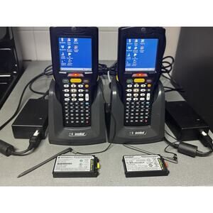 Motorola MC3190 Barcode Scanners Lot of 2 w/ Cradles, Stylus, Batteries & Cables
